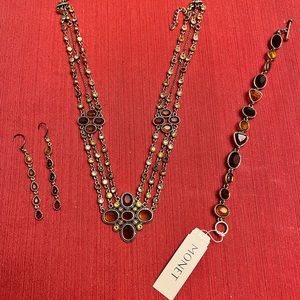 Monet necklace , bracelet and matching earrings